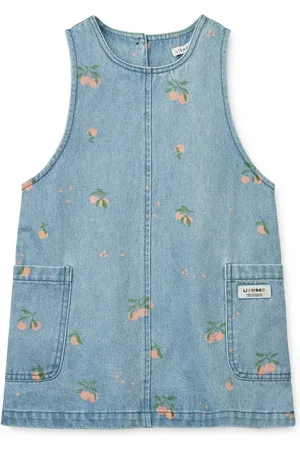 Liewood Blue 100% Organic Cotton Angelica Printed Denim Dress104110cm