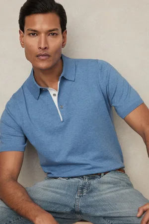 Reiss Finch Contrast Placket Polo Shirt With CottonX-Small