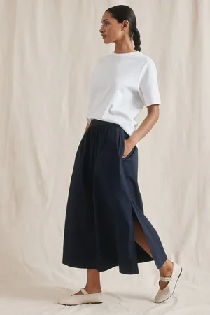 Albaray Blue 100% Organic Cotton Full Skirt42