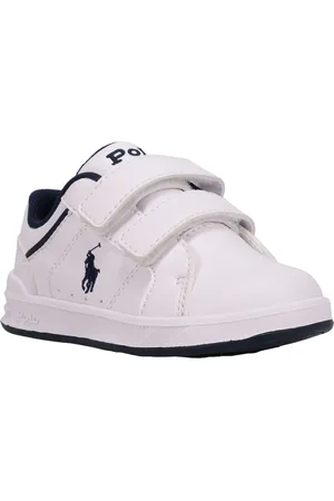 Ralph Lauren Kids Hertiage Court IV Velcro Strap Trainersuk2eu345