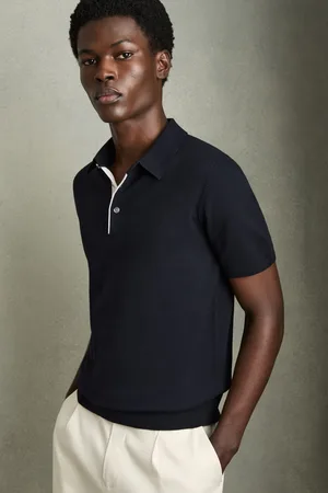 Reiss Finch Contrast Placket Polo Shirt With CottonX-large