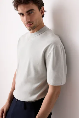 Next Relaxed Fit Premium Short Sleeve Knitted Crew T-ShirtX-large