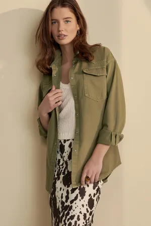 Next Oversized denim overhemd van 100% katoenXS Tenger