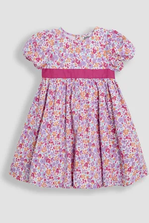 JoJo Maman Bébé Floral Puff Sleeve Party Dress9298cm
