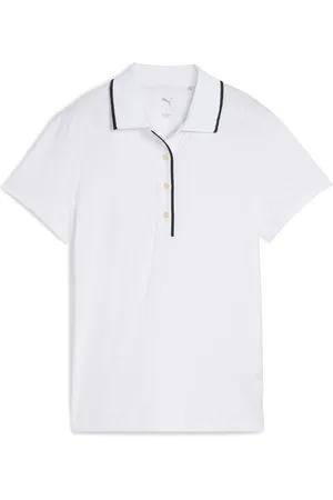 PUMA Womens Cloudspun Bridges Short Sleeve Golf Polo Shirtlarge