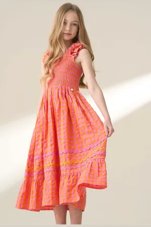 Angel & Rocket Bella Ric Rac Midi 100% Cotton Dress128134cm