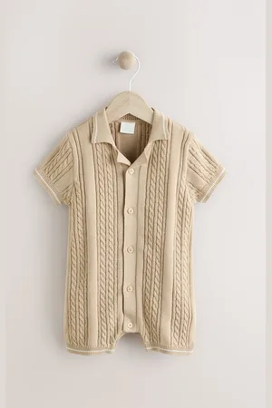 Next Baby Knitted 100% Cotton Romper (0mths-3yrs)6268cm