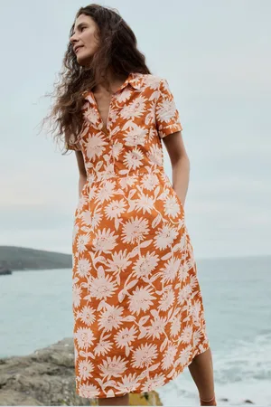 Seasalt Cornwall 100% Organic Cotton Fleet Checked Midi Dress38