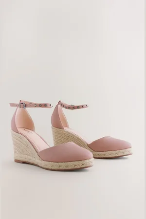 Next Forever Comfort Round Toe Espadrille Stud Detail Wedgeseu41