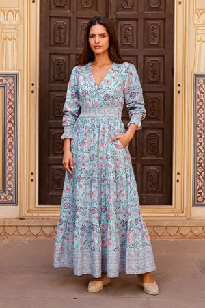 ASPIGA Billie 100% Organic Cotton Block Print Dressmedium