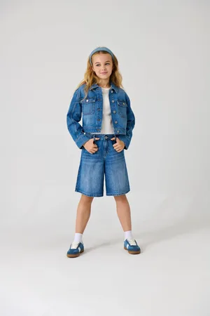 ONLY Elasitcated Waist Wide Long Bermuda Shorts128134cm