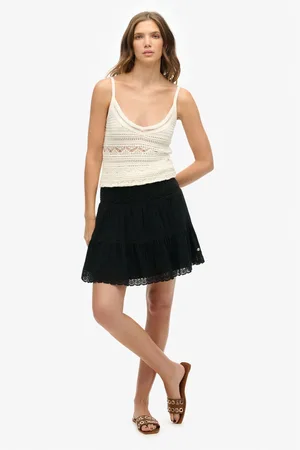 Superdry Ibiza Lace Mix 100% Cotton Mini Skirt42