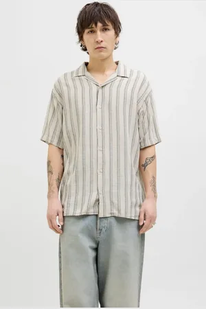 JACK & JONES Stripe Short Sleeve Resort Shirtxlarge
