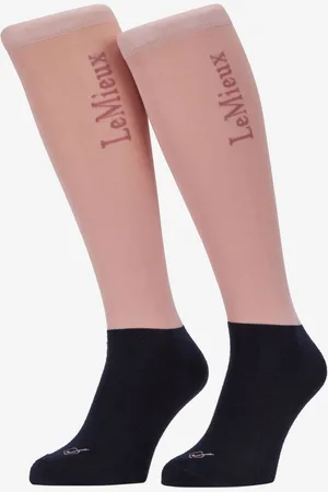LeMieux Pink Blossom Competition Socks 2 Packm
