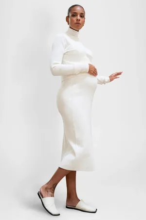 Séraphine Maternity Cream Rib Knit and Nursing Dress42