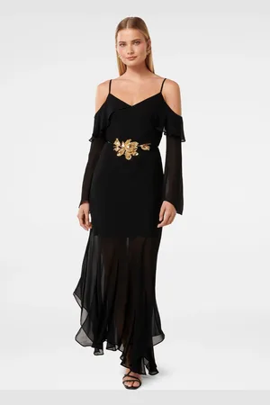 Forever New Astrid Boho Ruffle Maxi Dress40