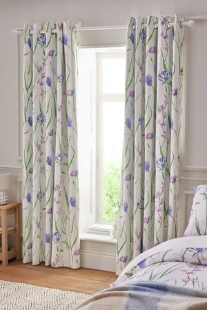 Next Spring Meadow Floral Sateen Blackout/Thermal Eyelet Curtains228Bx229D
