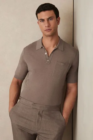 Reiss Nelson Patch Pocket Knit Polo ShirtSmall