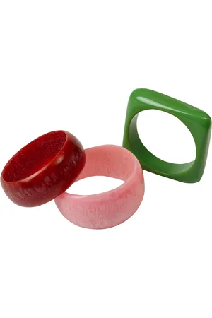 Bibi Bijoux Pink Chunky Bangles Seteen