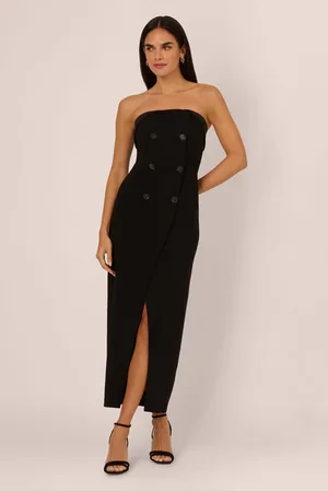 Adrianna Papell Knit Crepe Black Blazer Dress38
