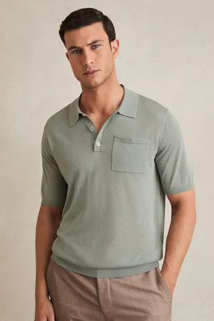Reiss Nelson Patch Pocket Knit Polo ShirtX-large