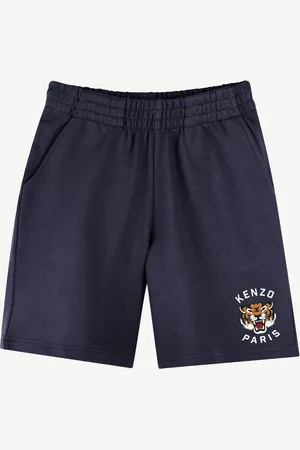 Kenzo Blue Small Tiger Logo Bermuda 100% Cotton Shorts140146cm