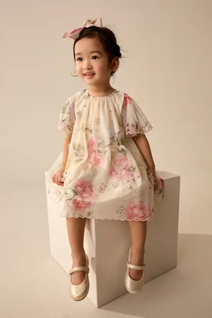 Next Short Sleeve Mesh Party Dress (3mths-7yrs)8086cm