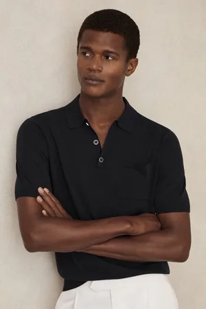 Reiss Nelson Patch Pocket Knit Polo ShirtX-large