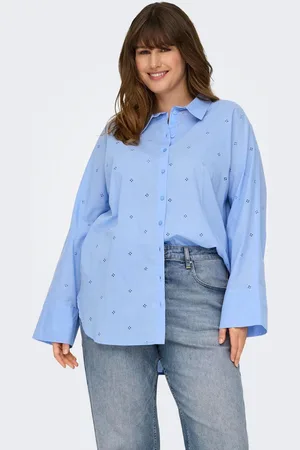 ONLY Embroidered 100% Organic Cotton Long Sleeve Loose Shirt42