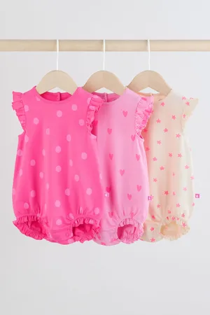 Next Baby Frill Jersey Rompers 3 Pack9298cm