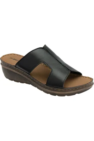 Dunlop Leather Wedge Mules Sandalseu38