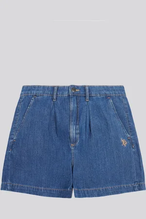 U.S. Polo Assn. U. S. Polo Assn Womens Pleated Denim 100% Cotton Shortsxlarge