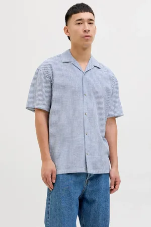 JACK & JONES Short Sleeve Striped Resort Shirtmedium