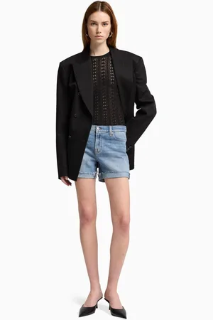7 for all Mankind Mid Roll Shore Shorts With Frayed Hem40