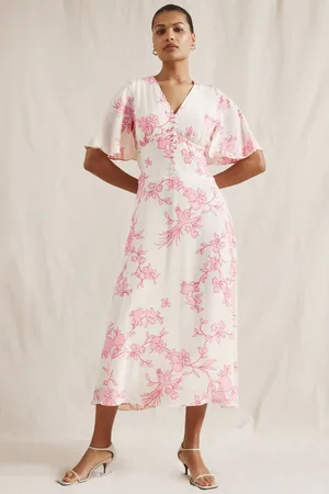 Albaray Pink Kimono Floral Dress38