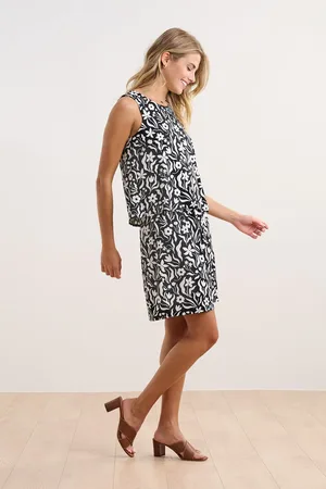 Hatley Wavy Flowers Roberta Black Dresssmall