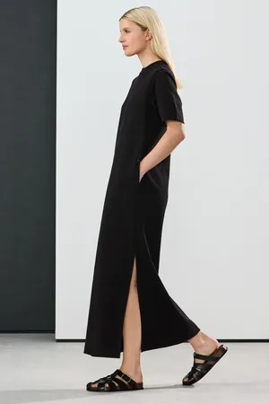Next Heavyweight Short Sleeve Crew Neck Maxi T-Shirt Dress46tall