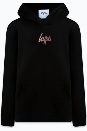 Hype . Zwarte Hoodies met Hartjes voor Meisjes166168cm
