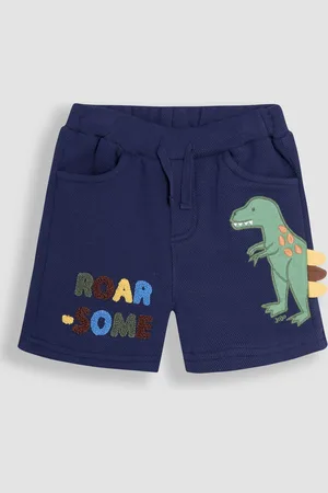 JoJo Maman Bébé T-Rex Appliqué Textured Shorts8692cm