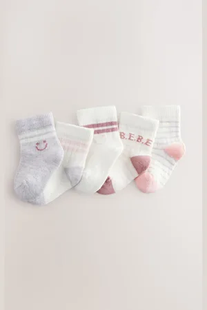 Next Verpakking van 5 paar babysokken (0 mnd-2 jr)8692cm