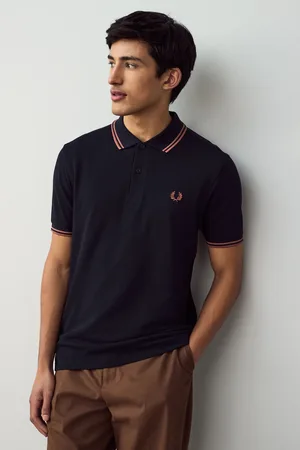 Fred Perry Polo met tweekleurig gestreept randjeMedium