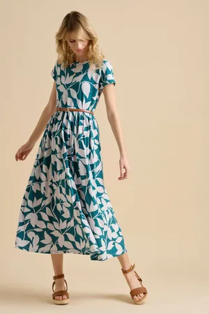 Brakeburn Woodland Leaves Maxi Jersey Dress44