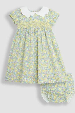 JoJo Maman Bébé Floral Broderie Collar Party Dress9298cm