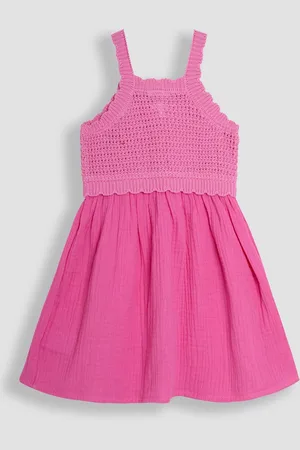 JoJo Maman Bébé Crochet & Cheesecloth Combo Summer Dress110116cm
