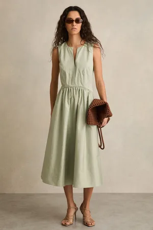 Reiss Liza 100% Cotton Corset Midi Dress42