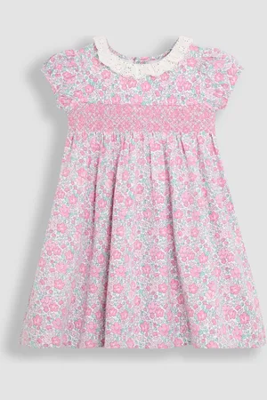 JoJo Maman Bébé Floral Broderie Collar Party Dress9298cm
