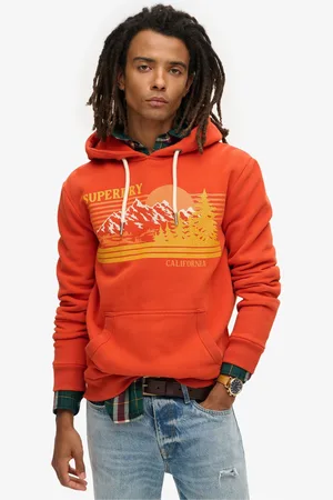 Superdry Outdoor hoodie met opdruk en streepXL