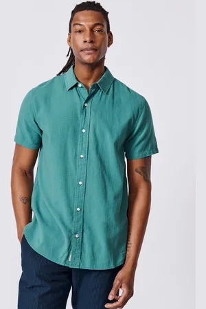 Aubin Blue Fulstow Linen Cotton ShirtX-large