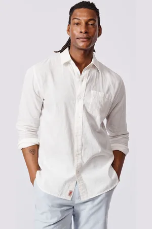 Aubin Grainsby Linen Cotton White ShirtsX-large