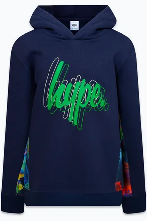 Hype . Boys Blue Graffiti Boxy Hoodies158164cm
